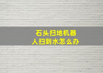 石头扫地机器人扫到水怎么办