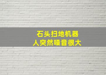 石头扫地机器人突然噪音很大