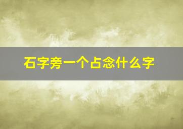 石字旁一个占念什么字