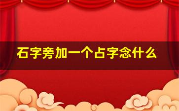 石字旁加一个占字念什么