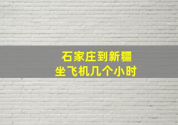 石家庄到新疆坐飞机几个小时