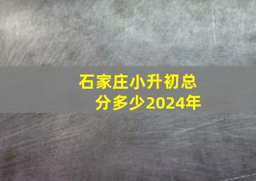 石家庄小升初总分多少2024年