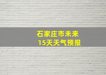 石家庄市未来15天天气预报