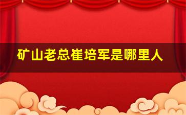 矿山老总崔培军是哪里人