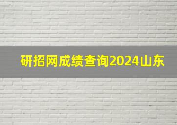 研招网成绩查询2024山东