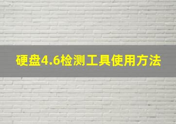 硬盘4.6检测工具使用方法