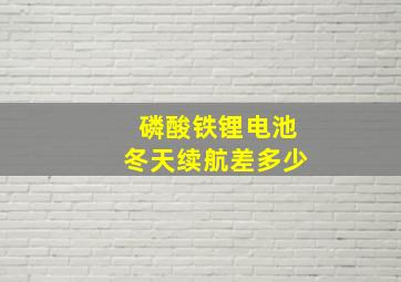 磷酸铁锂电池冬天续航差多少