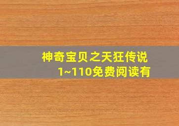 神奇宝贝之天狂传说1~110免费阅读有