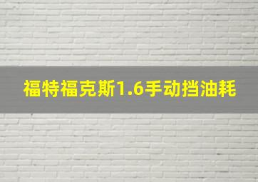 福特福克斯1.6手动挡油耗