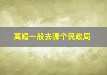 离婚一般去哪个民政局