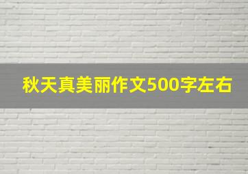 秋天真美丽作文500字左右