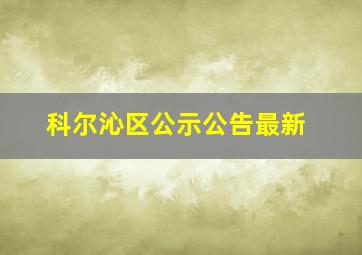 科尔沁区公示公告最新