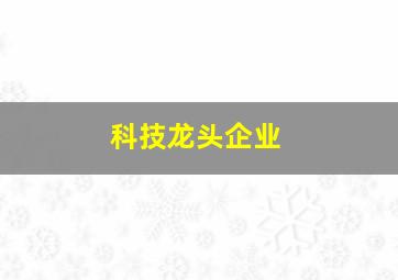 科技龙头企业