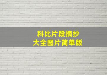 科比片段摘抄大全图片简单版