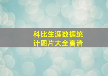 科比生涯数据统计图片大全高清