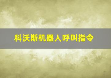 科沃斯机器人呼叫指令