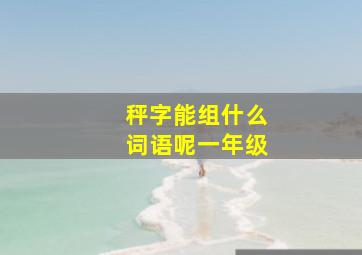 秤字能组什么词语呢一年级