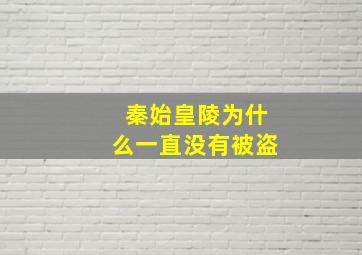 秦始皇陵为什么一直没有被盗