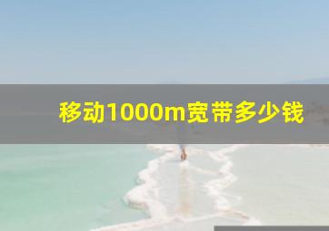 移动1000m宽带多少钱