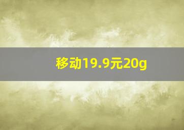 移动19.9元20g