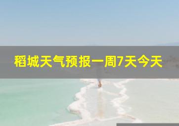 稻城天气预报一周7天今天