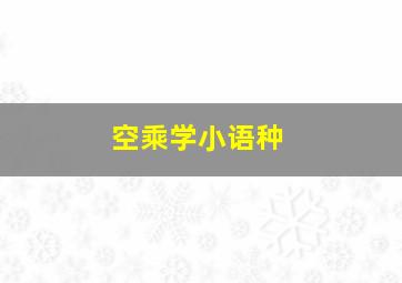 空乘学小语种