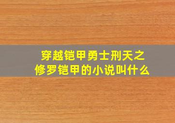 穿越铠甲勇士刑天之修罗铠甲的小说叫什么