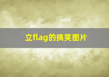 立flag的搞笑图片