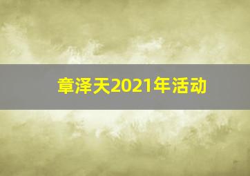 章泽天2021年活动