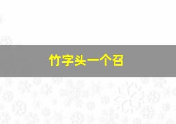 竹字头一个召