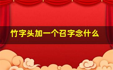 竹字头加一个召字念什么