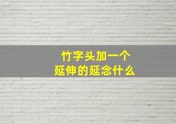 竹字头加一个延伸的延念什么