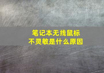 笔记本无线鼠标不灵敏是什么原因