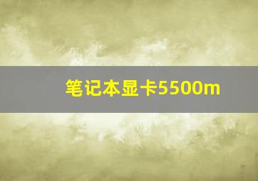 笔记本显卡5500m