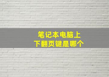 笔记本电脑上下翻页键是哪个