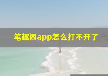 笔趣阁app怎么打不开了