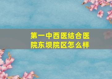 第一中西医结合医院东坝院区怎么样