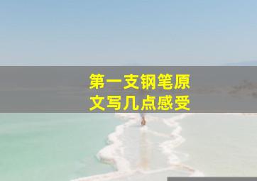 第一支钢笔原文写几点感受