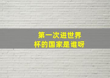 第一次进世界杯的国家是谁呀