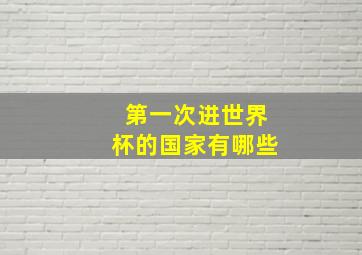 第一次进世界杯的国家有哪些