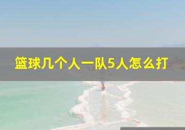 篮球几个人一队5人怎么打