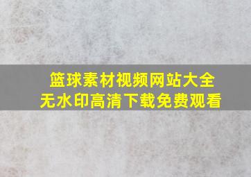 篮球素材视频网站大全无水印高清下载免费观看