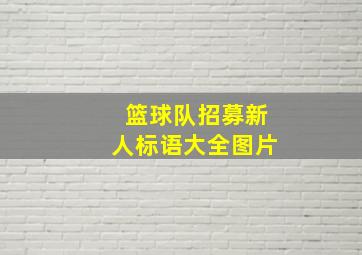 篮球队招募新人标语大全图片