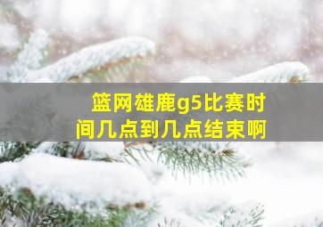 篮网雄鹿g5比赛时间几点到几点结束啊