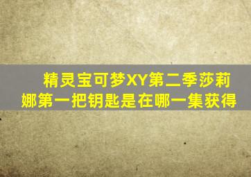 精灵宝可梦XY第二季莎莉娜第一把钥匙是在哪一集获得