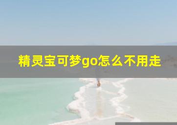 精灵宝可梦go怎么不用走