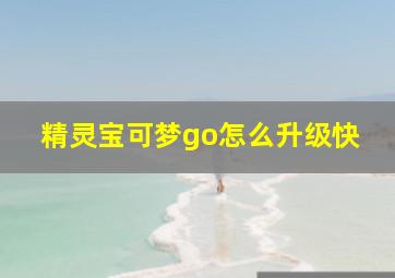 精灵宝可梦go怎么升级快