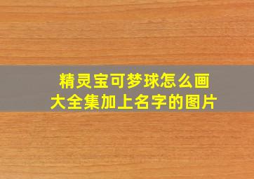 精灵宝可梦球怎么画大全集加上名字的图片