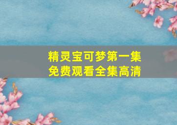 精灵宝可梦第一集免费观看全集高清