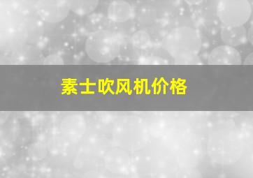 素士吹风机价格